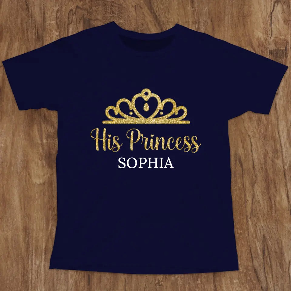 Zijn prinses - gepersonaliseerd T-shirt