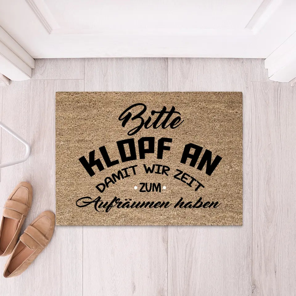 Please Knock - Personalized Doormat