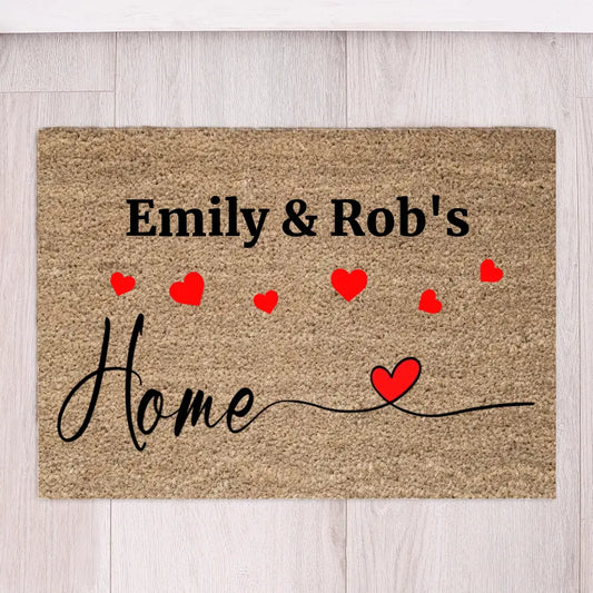 Love Home – Personalisierte Fußmatte