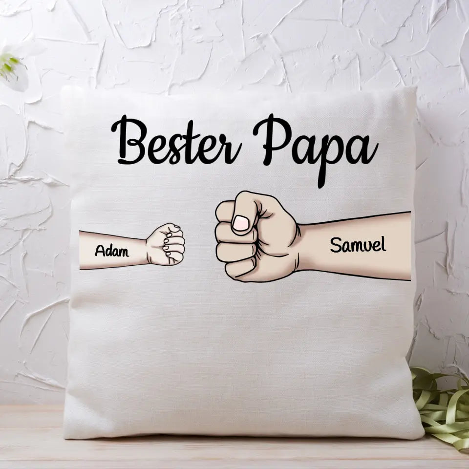 Best Dad Fist Bump - Personalized Cushion