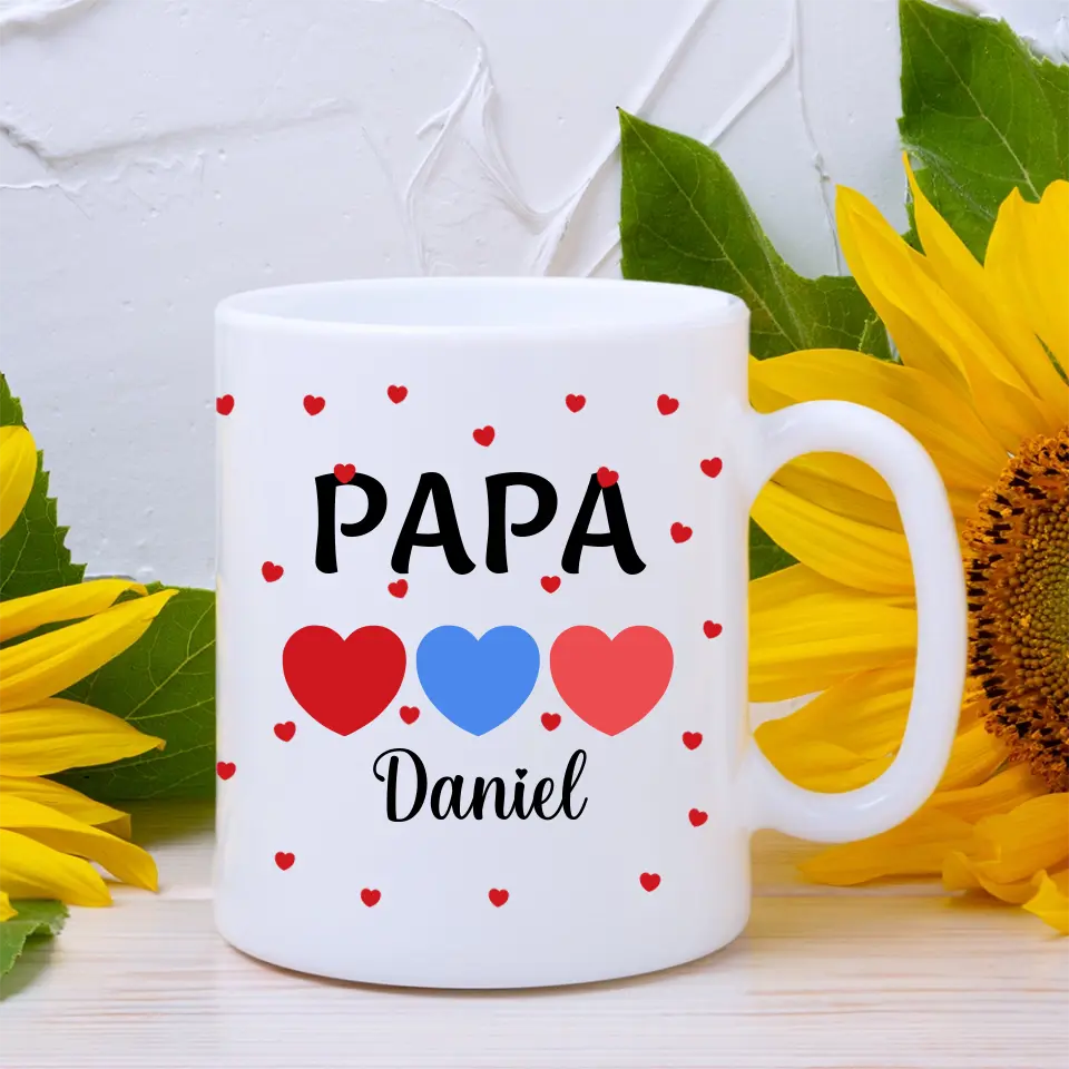 Unbegrenzte Liebe "Papa" - Personalisierte Tasse