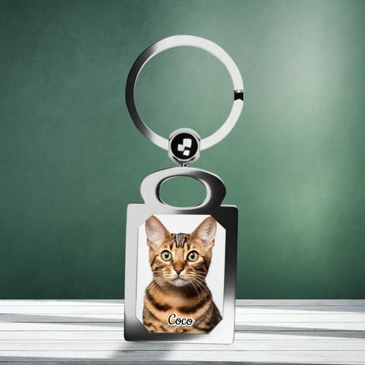 Liebes-Schlüsselanhänger "Katze" - Personalisierter Schlüsselanhänger
