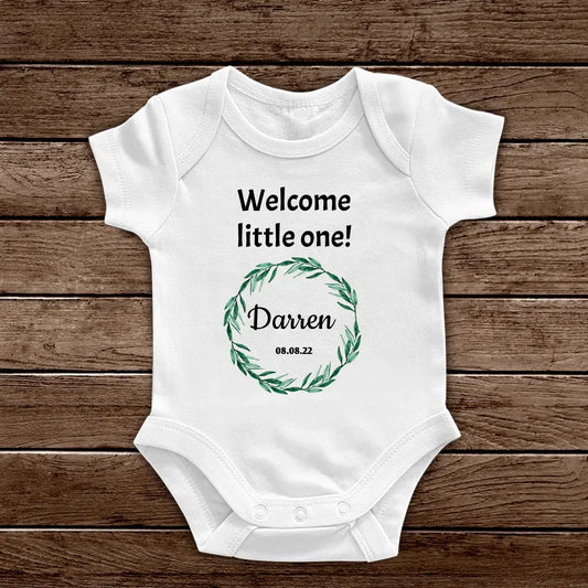 Jersey Baby Suit "Floral B" - Personalized Baby Bodysuit