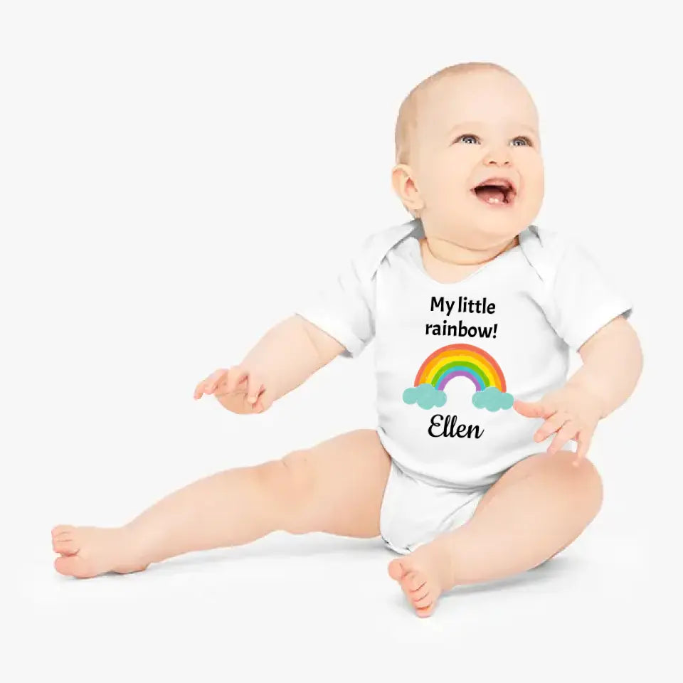 Jersey Baby Suit "Rainbow" - Personalized Baby Bodysuit