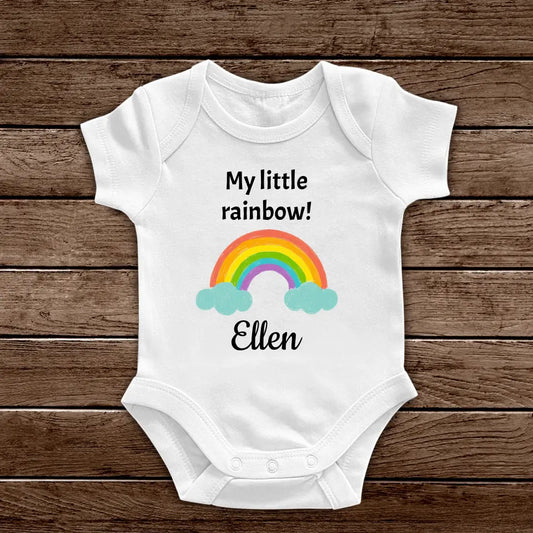 Jersey Baby Suit "Rainbow" - Personalized Baby Bodysuit