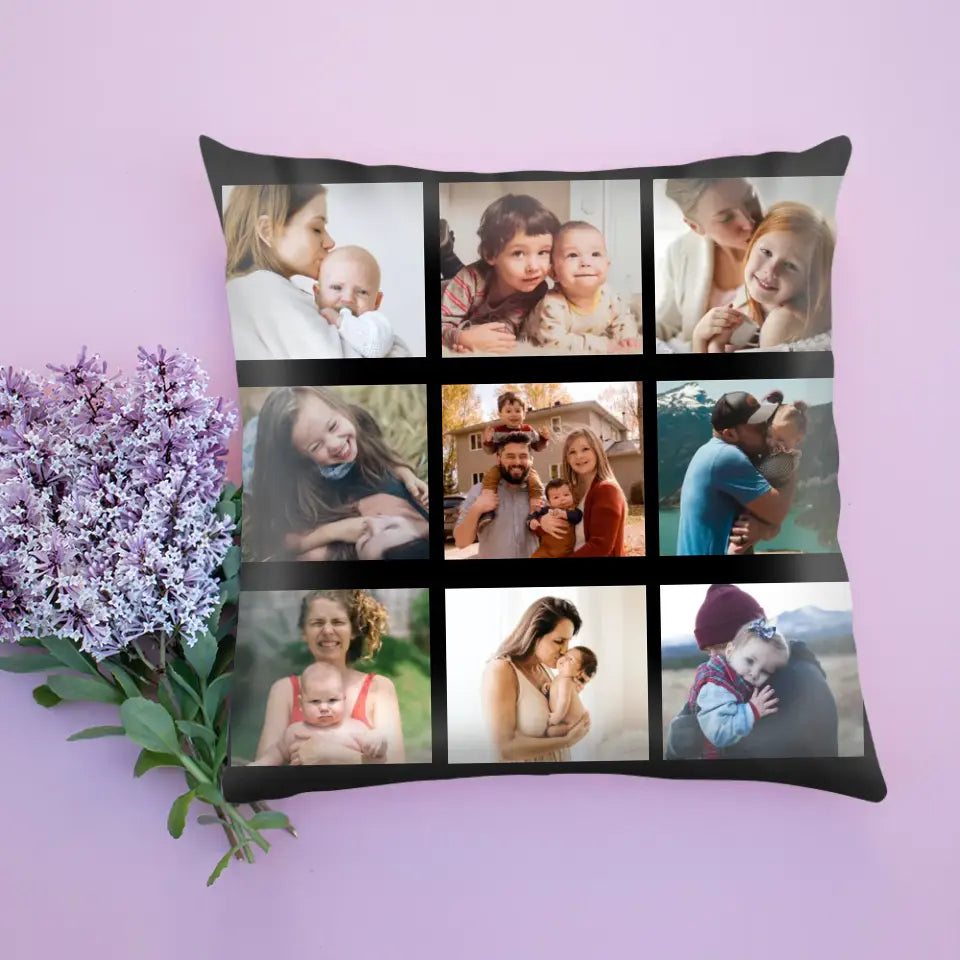 Pillow "Family Collage" - Personalized Cushion