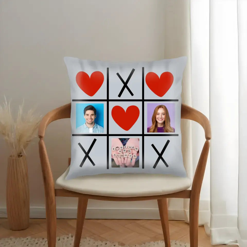 Pillow "Tic-tac-toe" - Personalized Cushion