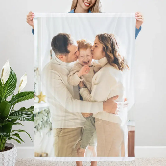 Gemütliche Decke "Dein Foto" - Personalisierte Decke