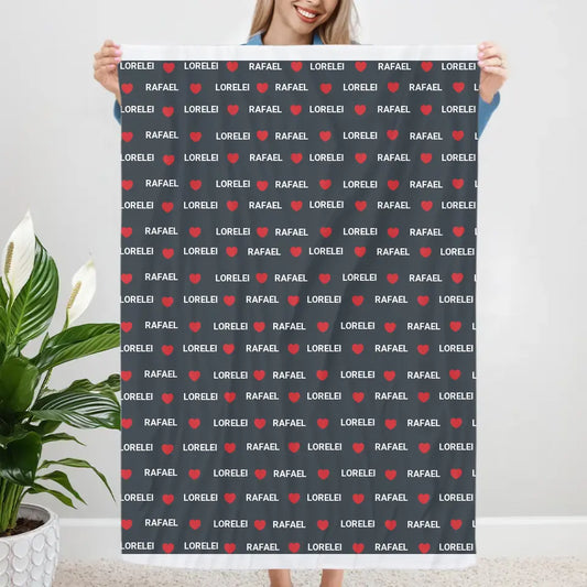Gemütliche Decke "Du und Ich" - Personalisierte Decke