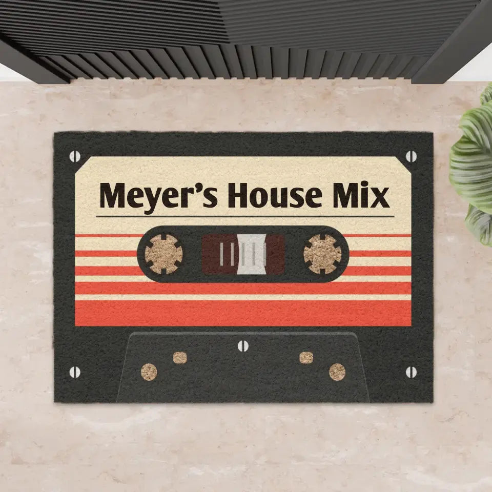 Family Name Cassette - Personalized Doormat