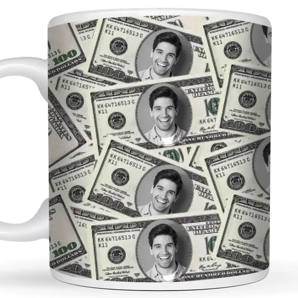 Dollar-Tasse "Dein Gesicht" - Personalisierte Tasse