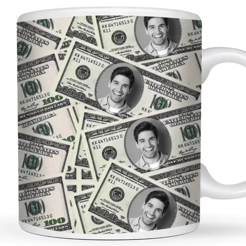 Dollar-Tasse "Dein Gesicht" - Personalisierte Tasse