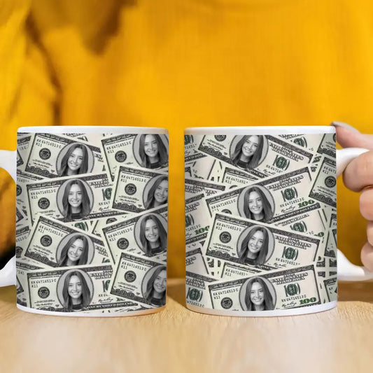 Dollar Mug "Face on 100 Dollar" - Personalized Mug