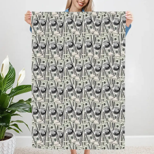 Gemütliche Decke "100-Dollar-Schein" - Personalisierte Decke