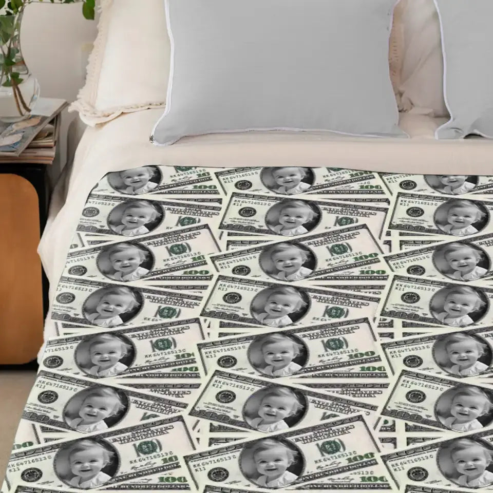 Luxuriöse Bettwäsche "Dollar-Schein" - Personalisierte Bettwäsche