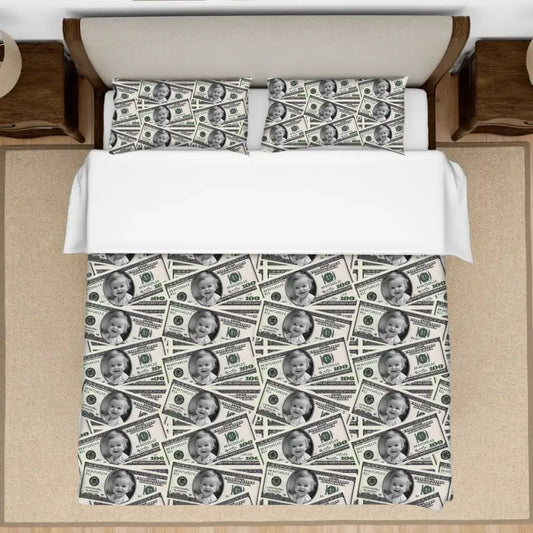 Luxe Layers "Dollar Bill" - Personalized Bed Linen
