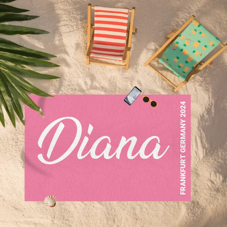 Beach Towel "Name" - Personalized Towel