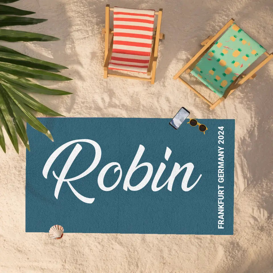 Beach Towel "Your Name" - Personalized Towel