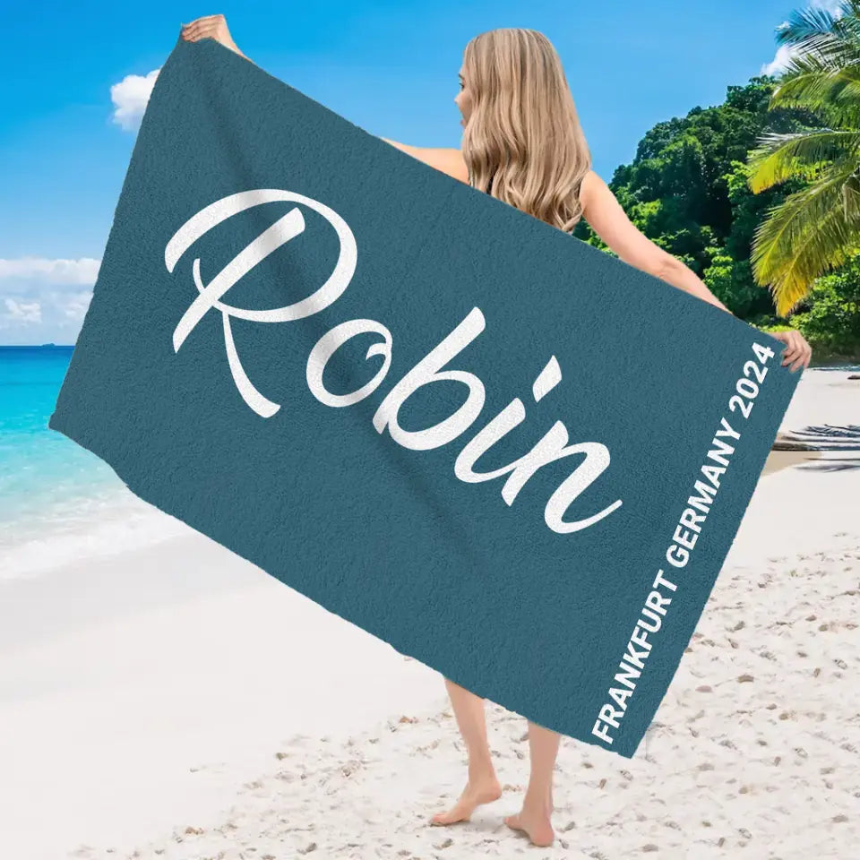Beach Towel "Your Name" - Personalized Towel