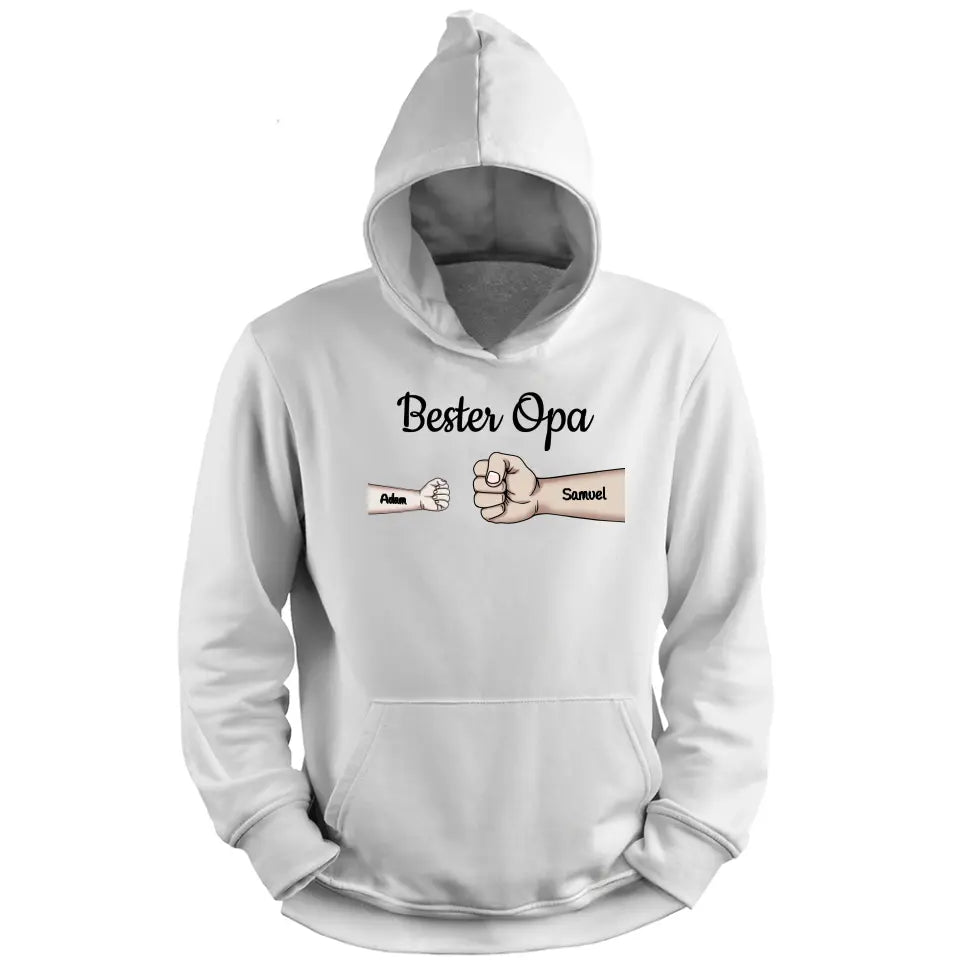 Bester Opa Fauststoß - Personalisierter Hoodie