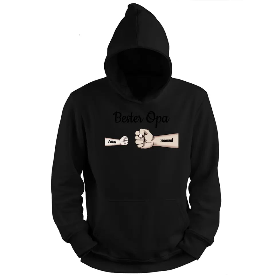 Bester Opa Fauststoß - Personalisierter Hoodie