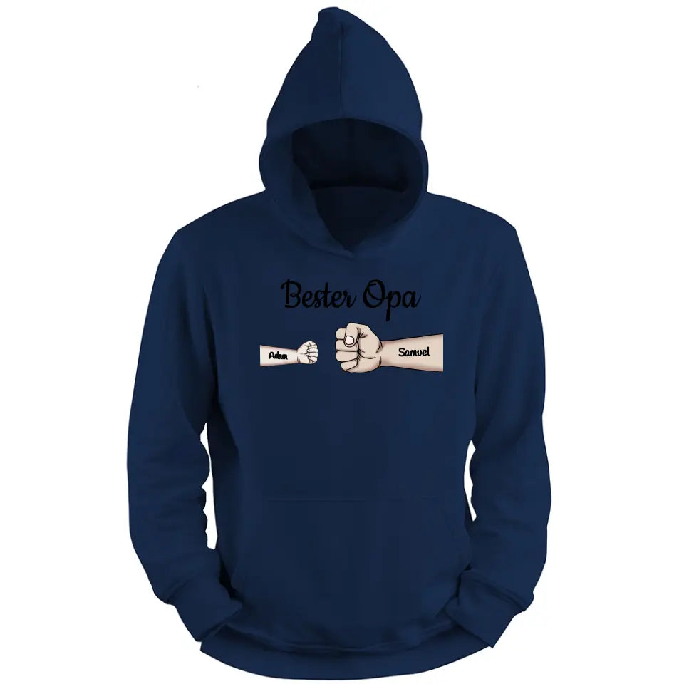 Bester Opa Fauststoß - Personalisierter Hoodie