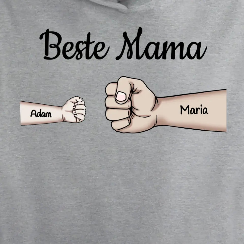 Best Mom Fist Bump - Personalized Hoodie